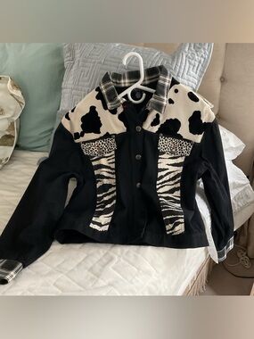 Carole Little Jean style multi print jacket